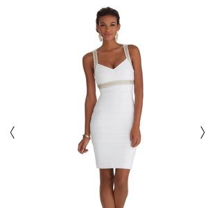 White House Black Market white sequence dress